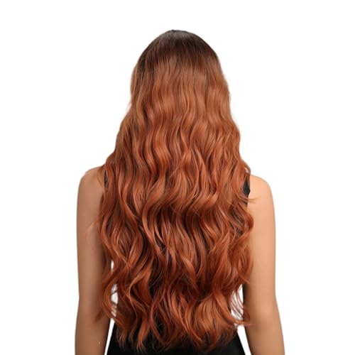 Amesor Curly Long Perücke, wellige Perücke | Hitzebeständige Spitzen -Vorderperücke - Fashion Headwear Styling Tool, Cosplay -Partyzubehör für Frauen Girls von Amesor