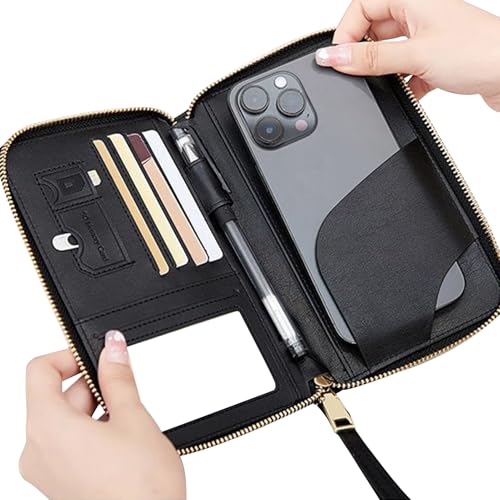 Amesor Reisepasshülle - PU Leder Passhalter Mit Mehreren Kartenfächern | Tragbare wasserdichte Dokumententasche Für Tickets Und Karten Geldbörse Für Frauen Und Männer Reisebegleiter von Amesor