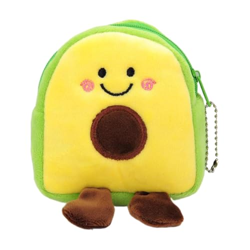 Amesor Geldbörse Avocado, Avocado Geldbörse Kinder, Avocado Plüschtasche, Schlüsselanhänger Mit Münztasche Geldbeutel, Avocado Anhänger Geldbörsen Mit Rundum-reißverschluss Für Damen von Amesor