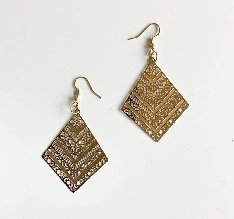 Filigrane Ornament Ohrringe, Sommer Schmuck, Yoga Spirituelle Hippie Mandala Ohrringe von AmetryDesign