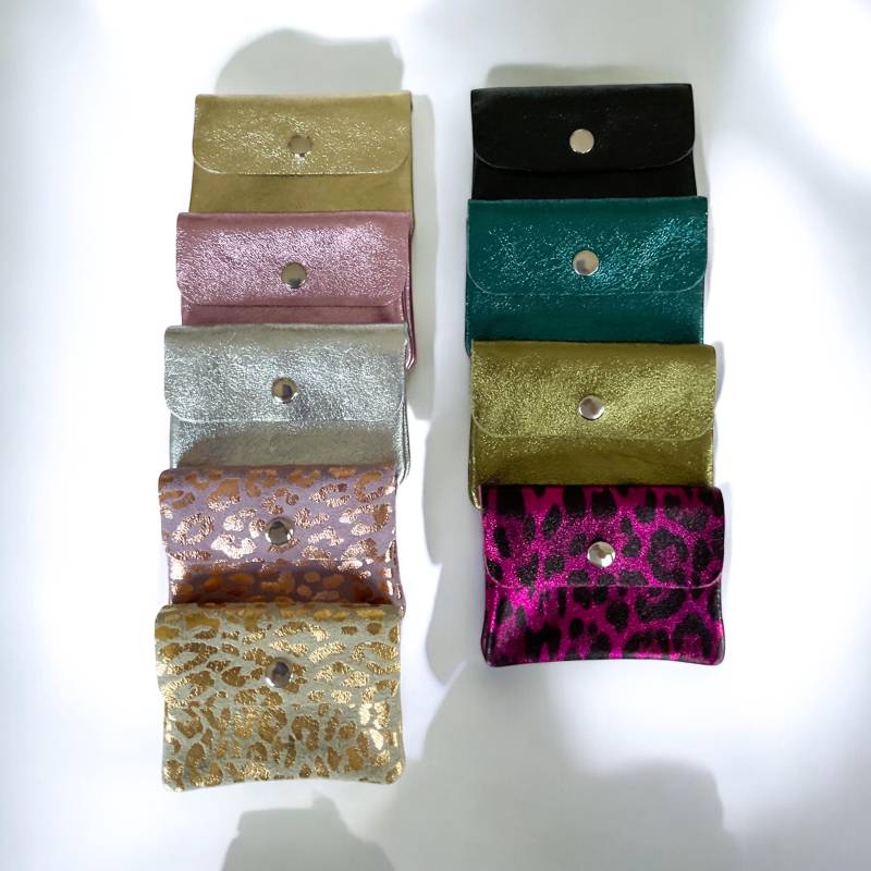 Kleine Geldbörse, Kleiner Geldbeutel, Geschenk Für Die Mutter, Kleines Münzfach, Brieftasche, Kleine Handtasche, Geldbörse Metallic Leder von AmetryDesign