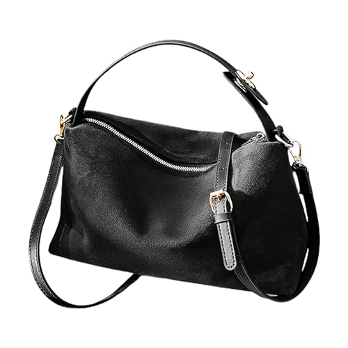 Amexo Handtasche Damen klein Hobo Bag Elegant Umhängetasche Y2K Shoulder Bag for Women PU Leder Schultertasche Damen Klein Handtaschen mit Reißverschluss Coole Sachen für Teenager Mädchen (Schwarz) von Amexo