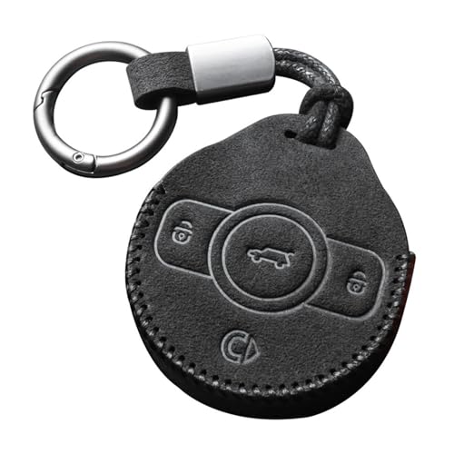Amexo Schlüsseletui für Smart #1 Schlüsselgehäuse Auto Schlüsselanhänger Auto-Schlüssel Tasche Autoschlüssel Hülle Leder Autoschlüsseletui Tragbares Autoschlüssel Tasche für Damen Herren Geschenk, A von Amexo