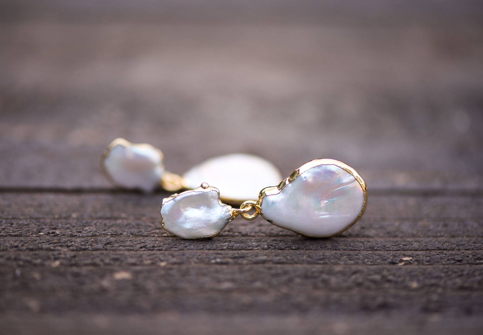 Perlen Ohrringe, Süßwasser Perle Ohrring, Weiße Tropfen, Hochzeits Schmuck, Braut Schmuck, Barocke Ohrringe, Braut Tropfen Ohrringe von AmeyaaJewelry