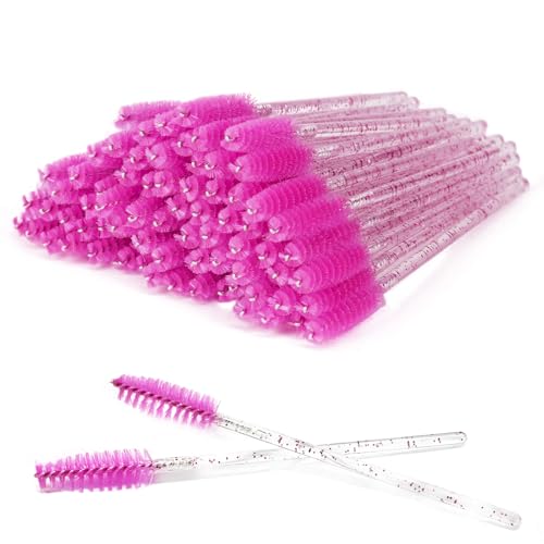 100 Stück Mascara-Stäbe, Einweg-Wimpern- und Augenbogenspulen, Wimpernbürsten für Wimpernverlängerungen, Augenbrauenpflege, Make-up-Pinsel für Augenbrauen, langlebiger Griff, weiche Borsten von AmiCera