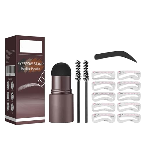 Augenbrauen Schablone Kit, Augenbrauen Stempel, Augenbrauen Shaper mit 10 Wiederverwendbare Augenbrauenschablonen & 2 Augenbrauenstift Pinsel, Professioneller Wasserdichter Brauenpuder-Stempel, 3 in 1 Augenbrauen Schablone Kit, Augenbrauen Stempel, Augenbrauen Shaper mit 10 Wiederverwendbare Augenbrauenschablonen & 2 Augenbrauenstift Pinsel, Professioneller Wasserdichter Brauenpuder-Stempel, 3 in 1 von AmiCera