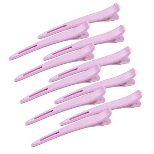 Haarspangen, professionelle Haarspangen zum Stylen, große Entenschnabel-Haarspange für Frauen und Mädchen, keine Falten, rutschfeste Friseurklammer für lange, kurze, dicke, feine Haare, Lila, 12 Stück Haarspangen, professionelle Haarspangen zum Stylen, große Entenschnabel-Haarspange für Frauen und Mädchen, keine Falten, rutschfeste Friseurklammer für lange, kurze, dicke, feine Haare, Lila, 12 Stück von AmiCera