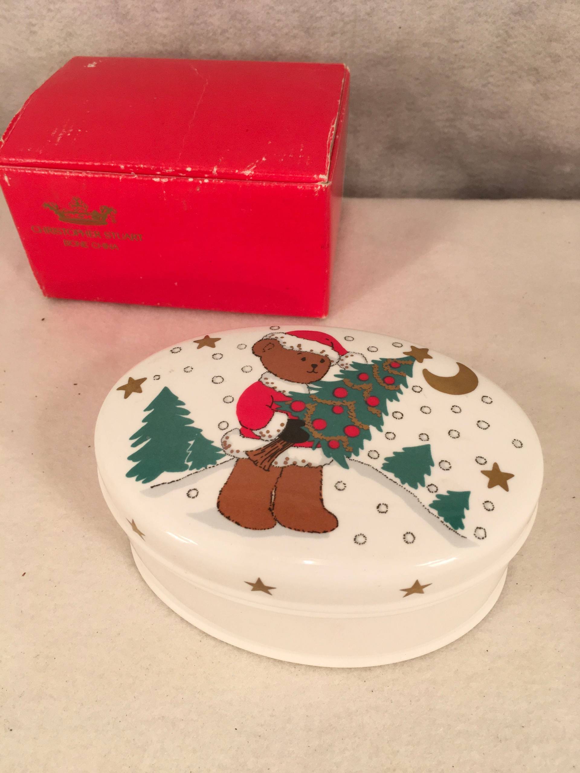 Vintage Christopher Stuart Fine China Weihnachten Keramikdose Vintage Christopher Stuart Fine China Weihnachten Keramikdose von AmicTony