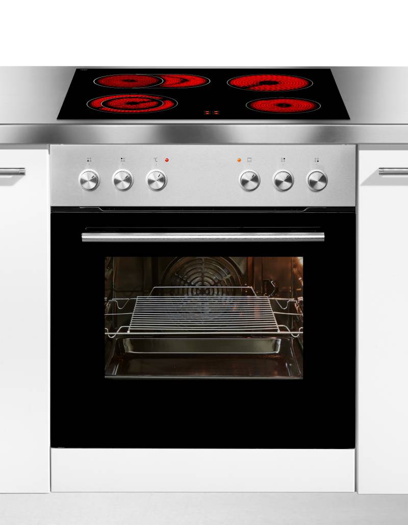 Amica Elektro-Herd-Set "EHC 933 331 E" Steam Clean Set, Herd+Kochfeld elektrisch, 2 Stk. tlg. Glaskeramik-Kochfeld mit anpassbarer Fläche für große Töpfe und Bräter von Amica