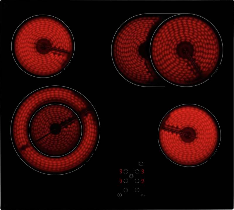 Amica Elektro-Kochfeld "KMC 742 620 C" Autarkes Kochfeld mit anpassbarer Fläche für große Töpfe und Bräter von Amica