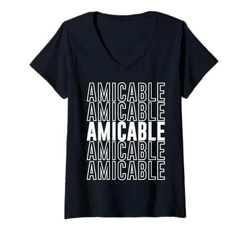 Damen Freundlich T-Shirt mit V-Ausschnitt Damen Freundlich T-Shirt mit V-Ausschnitt von Amicable Apparel