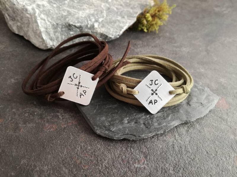 Bf Gf Armband, Pfeile Freundschaftsarmband, Personalisiertes Armband Mit Initialen, Geschenk Männer, Frau von AmiciWorld