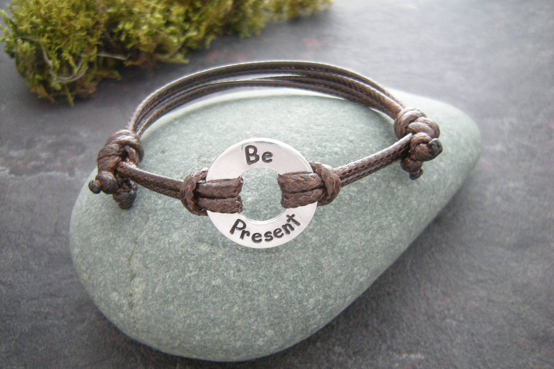 Seien Sie Präsent Armband, Achtsamkeit Benutzerdefinierte Meditation, Unendlichkeit, Geschenk Für Einen Freund, Gestempelt Waschmaschine, Männer von AmiciWorld