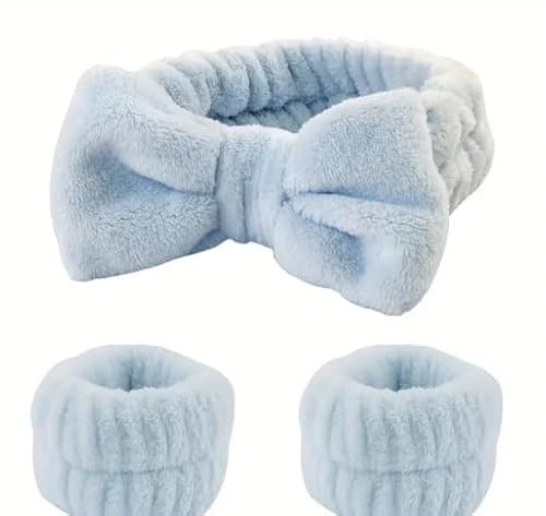 Amie Louise Beauty Supplies ALBS Damen und Kinder 3-teiliges Spa-Haarband- und Armband-Set in Himmelblau Weiches, dehnbares Stirnband mit Schleife und bequemen Bündchen für den täglichen Gebrauch, Ges Amie Louise Beauty Supplies ALBS Damen und Kinder 3-teiliges Spa-Haarband- und Armband-Set in Himmelblau Weiches, dehnbares Stirnband mit Schleife und bequemen Bündchen für den täglichen Gebrauch, Ges von Amie Louise Beauty Supplies