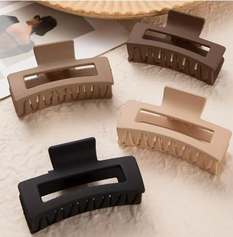 Amie Louise Beauty Supplies Große Haarklammer für dickes und dünnes Haar, matt beschichtet, einfarbig, rechteckig, Haarschmuck für Damen und Kinder, 4 Stück Amie Louise Beauty Supplies Große Haarklammer für dickes und dünnes Haar, matt beschichtet, einfarbig, rechteckig, Haarschmuck für Damen und Kinder, 4 Stück von Amie Louise Beauty Supplies
