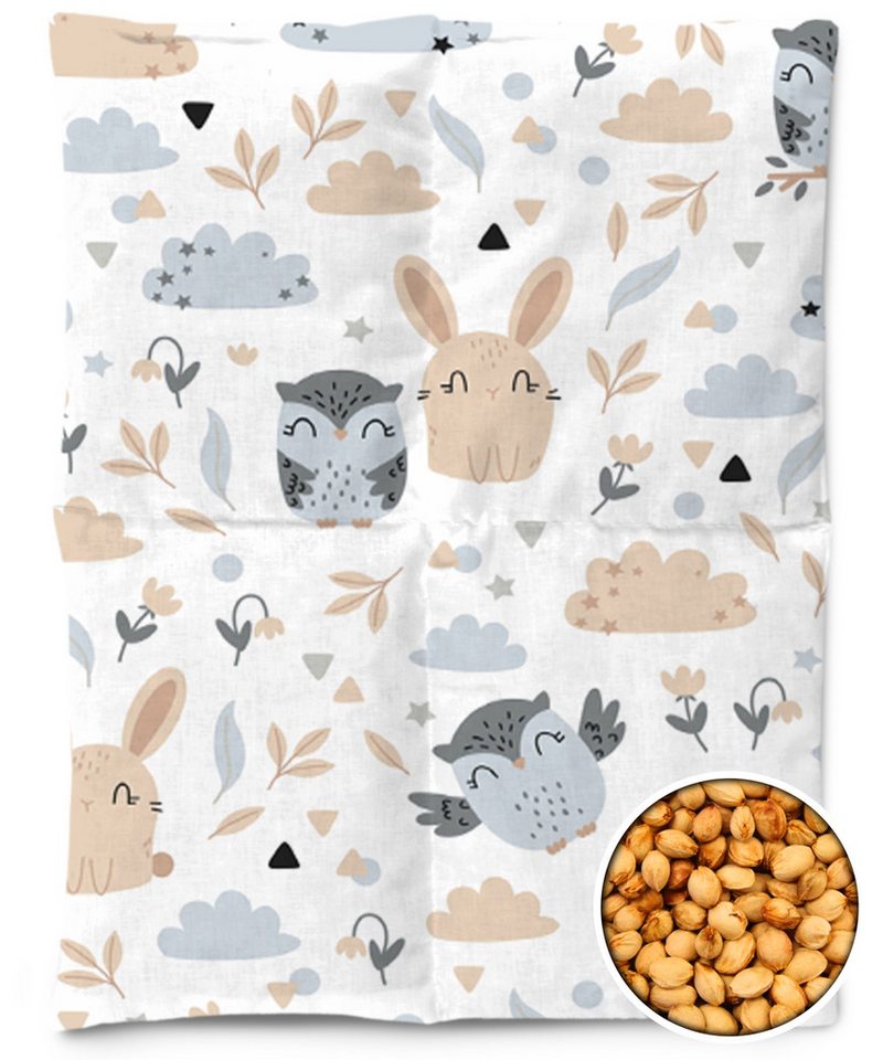 Amilian Kirschkernkissen für Mikrowelle 30x23 cm - Wärmekissen - Kältekissen, Füllung: 100% Kirschkerne, Wärmekompresse - Kirschkernkissen Nacken Schulter, Körnerkissen für Wärme- und Kälteanwendungen von Amilian