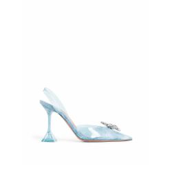 Amina Muaddi 95mm Blaue Glas Pumps Für Frauen von Amina Muaddi