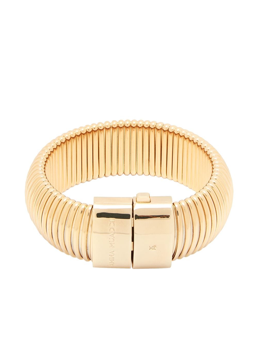 Amina Muaddi Geripptes Armband - Gold von Amina Muaddi