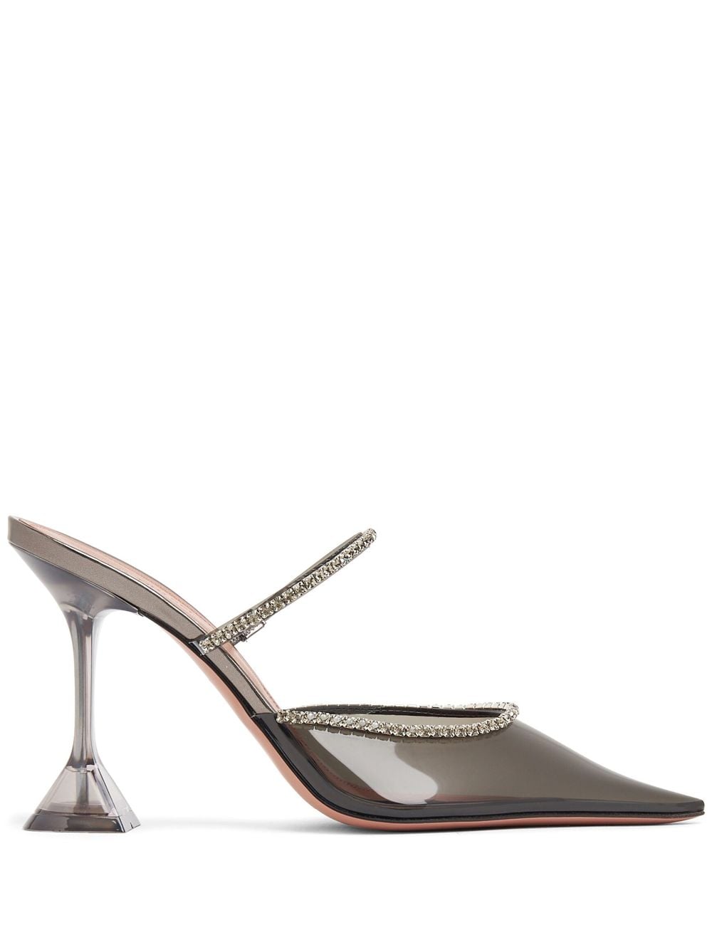 Amina Muaddi Gilda Glass Pumps 95mm - Schwarz von Amina Muaddi