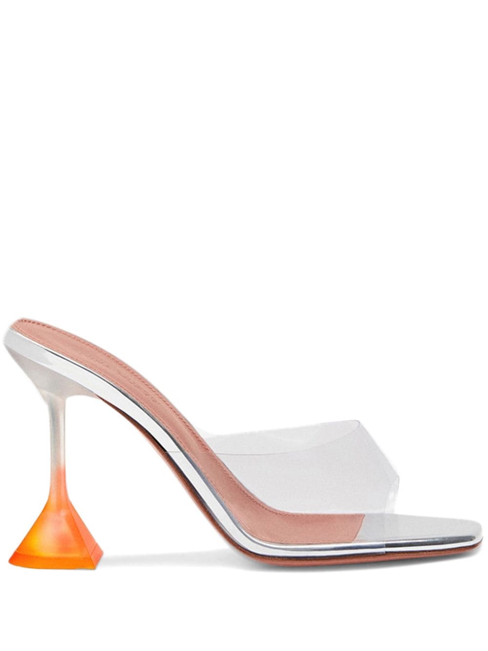 Amina Muaddi Lupita Glass Mules - Nude von Amina Muaddi