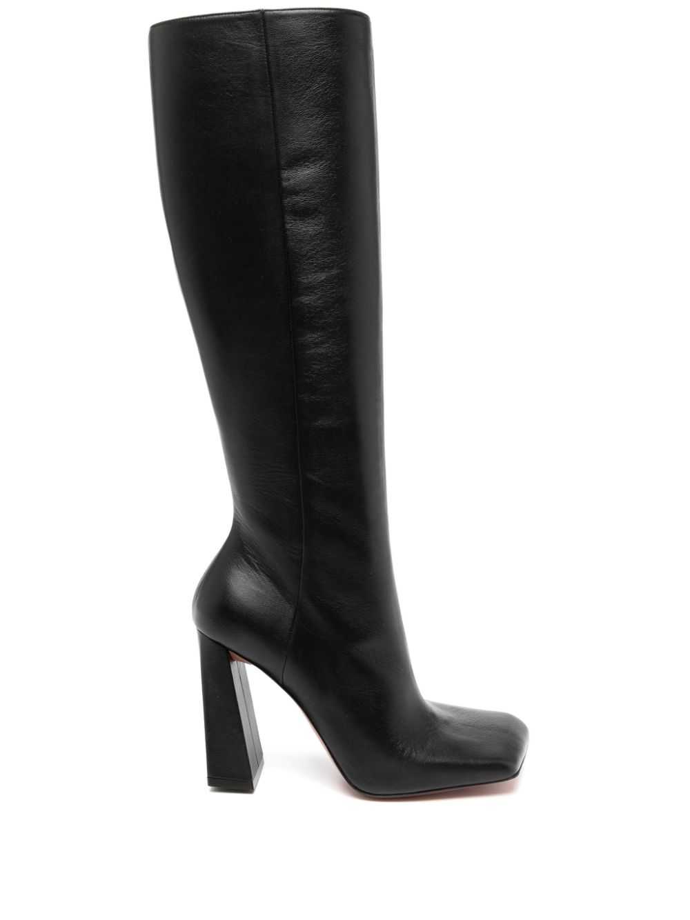 Amina Muaddi Kniehohe Marine Stiefel 95mm - Schwarz von Amina Muaddi