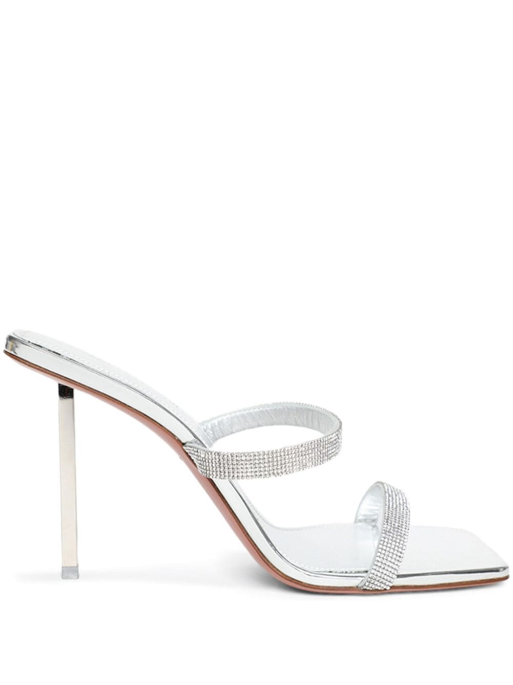 Amina Muaddi Rih Slipper 95mm - Silber von Amina Muaddi