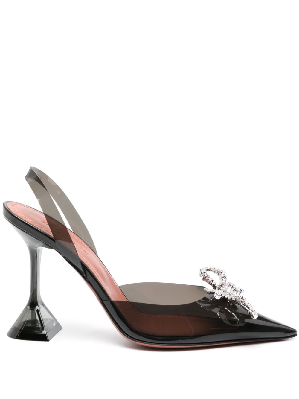 Amina Muaddi Rosie Pumps mit Kristallen 105mm - Schwarz von Amina Muaddi