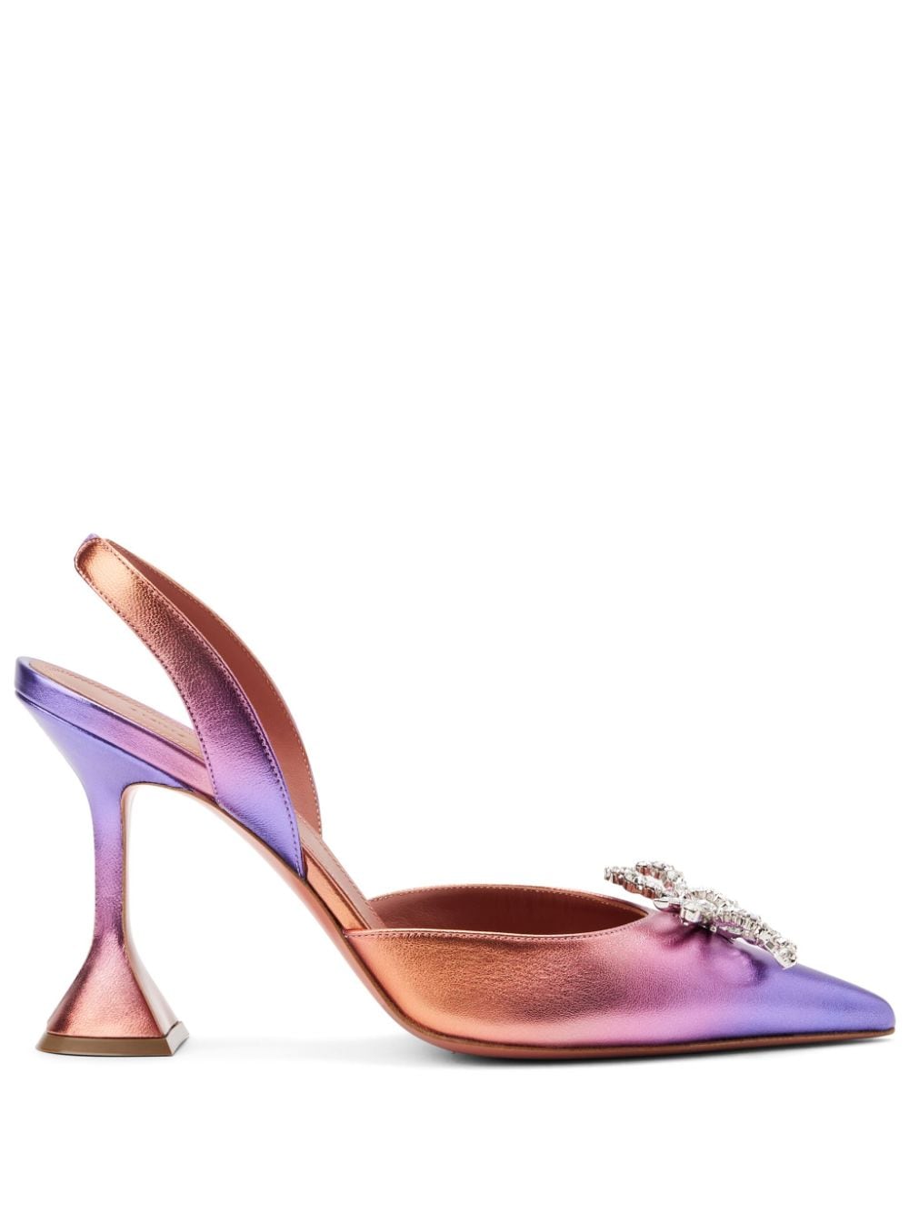 Amina Muaddi Rosie Pumps mit Schimmer-Effekt 95mm - Violett von Amina Muaddi