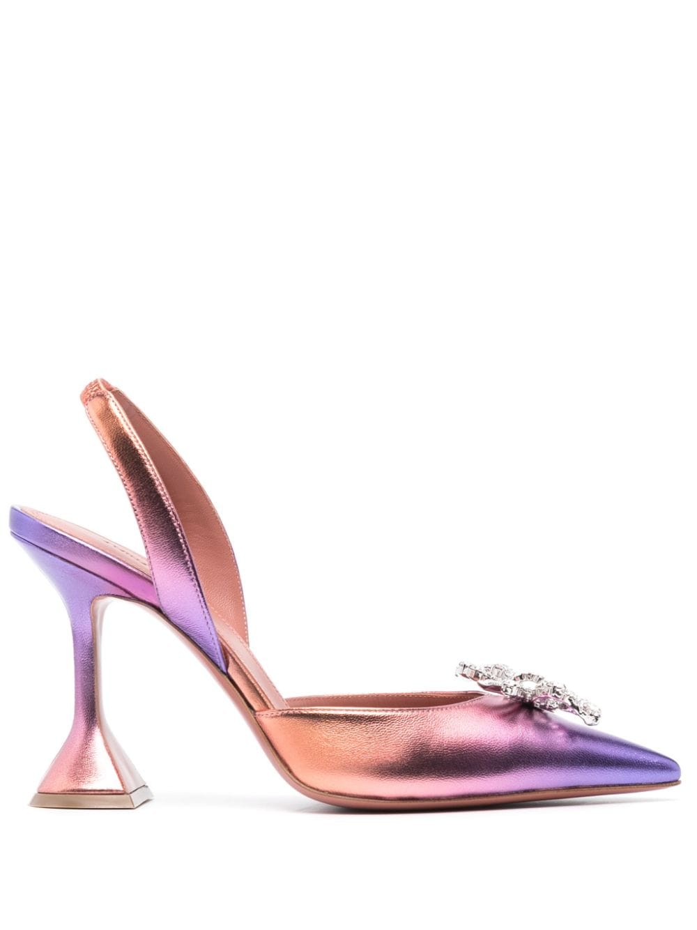 Amina Muaddi Rosie Pumps in Metallic-Ombré-Optik 95mm - Violett von Amina Muaddi