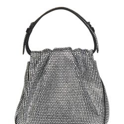 Amina Muaddi Schwarze Kristallhandtasche von Amina Muaddi