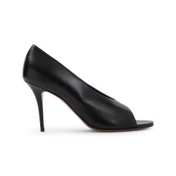 Amina Muaddi Schwarze Nappa Leder Pumps von Amina Muaddi