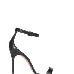 Amina Muaddi Schwarze Nappa-ledersandalen von Amina Muaddi