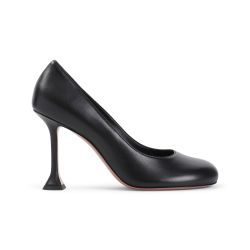 Amina Muaddi Schwarze Nappaleder Pumps von Amina Muaddi
