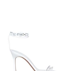 Amina Muaddi Weiße Sandalen von Amina Muaddi