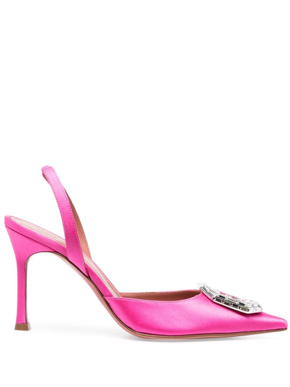 Amina Muaddi Camelia Pumps 95mm - Rosa von Amina Muaddi