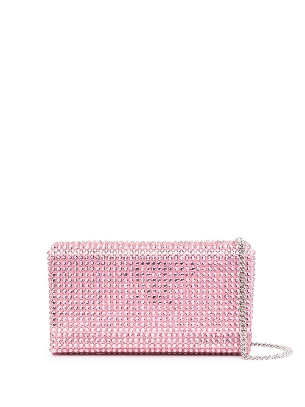 Amina Muaddi Mini Paloma Clutch mit Kristallen - Rosa von Amina Muaddi