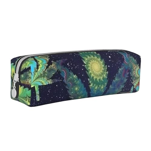 Aminnu A Puff in Time Weed Federmäppchen, strapazierfähiges Federmäppchen, Schüler-Federmäppchen, Reißverschluss-Federmäppchen, geeignet für Schulen und Büros, Unisex, weiß, Einheitsgröße, von Aminnu