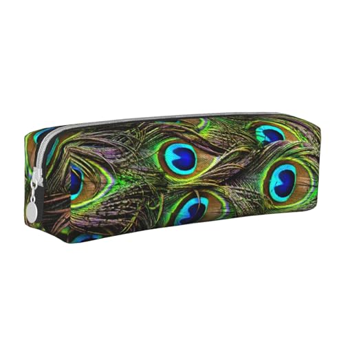 Aminnu Peacock'S Feather Pencil Case, Durable Pencil Case Student Pencil Case Zipper Pencil Case Suitable for Schools and Offices, Unisex, weiß, Einheitsgröße, Kosmetiktasche von Aminnu