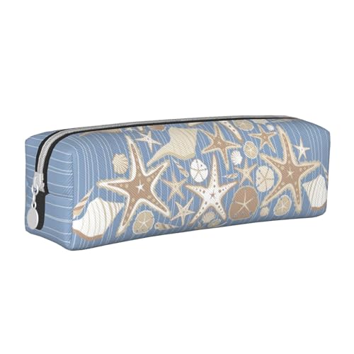 Aminnu Seashell Weihnachten Federmäppchen Langlebig Federmäppchen Schüler Federmäppchen Reißverschluss Federmäppchen Geeignet für Schulen und Büros, Unisex, weiß, Einheitsgröße, Kosmetiktasche von Aminnu