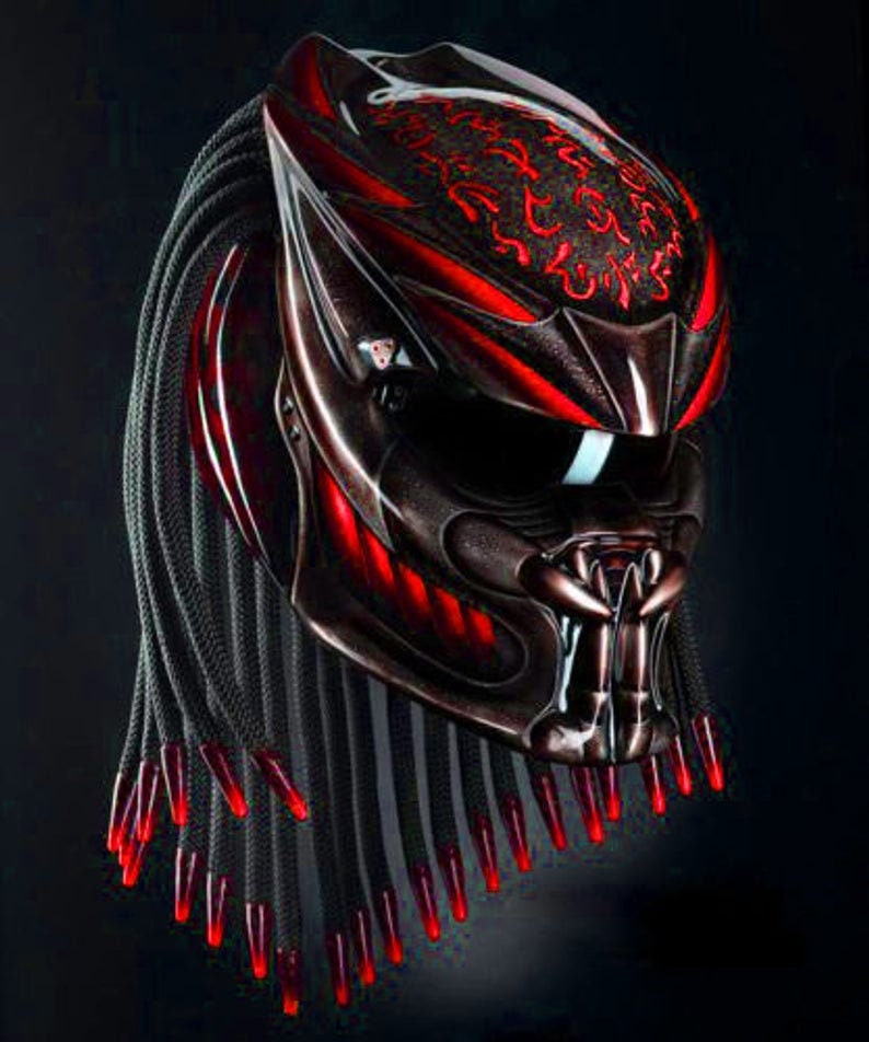 Roter Raubtier Motorradhelm Custom Dot & Ece Geprüft Roter Raubtier Motorradhelm Custom Dot & Ece Geprüft von AmintoreID