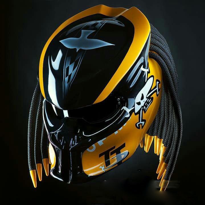 Gelber Island Predator Motorradhelm Custom Dot & Ece-Geprüft Gelber Island Predator Motorradhelm Custom Dot & Ece-Geprüft von AmintoreID