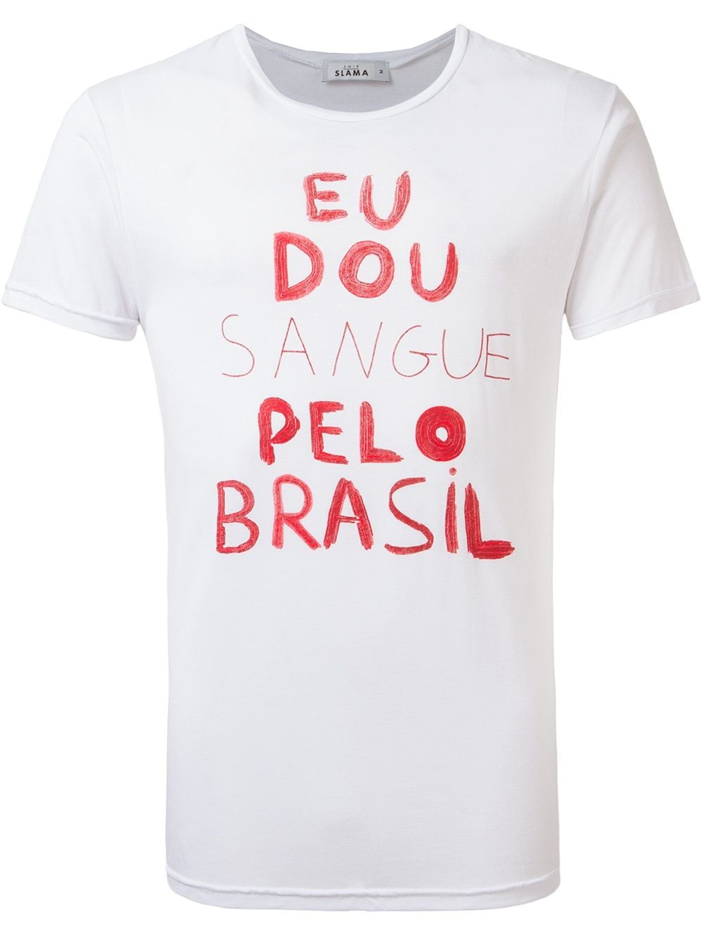 Amir Slama T-Shirt mit "Eu Dou Sangue"-Print - Weiß von Amir Slama
