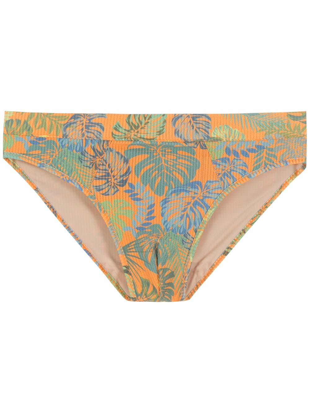 Amir Slama Badehose mit Blatt-Print - Orange von Amir Slama