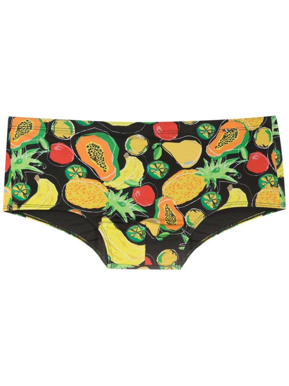 Amir Slama Badehose mit Früchte-Print - Schwarz von Amir Slama