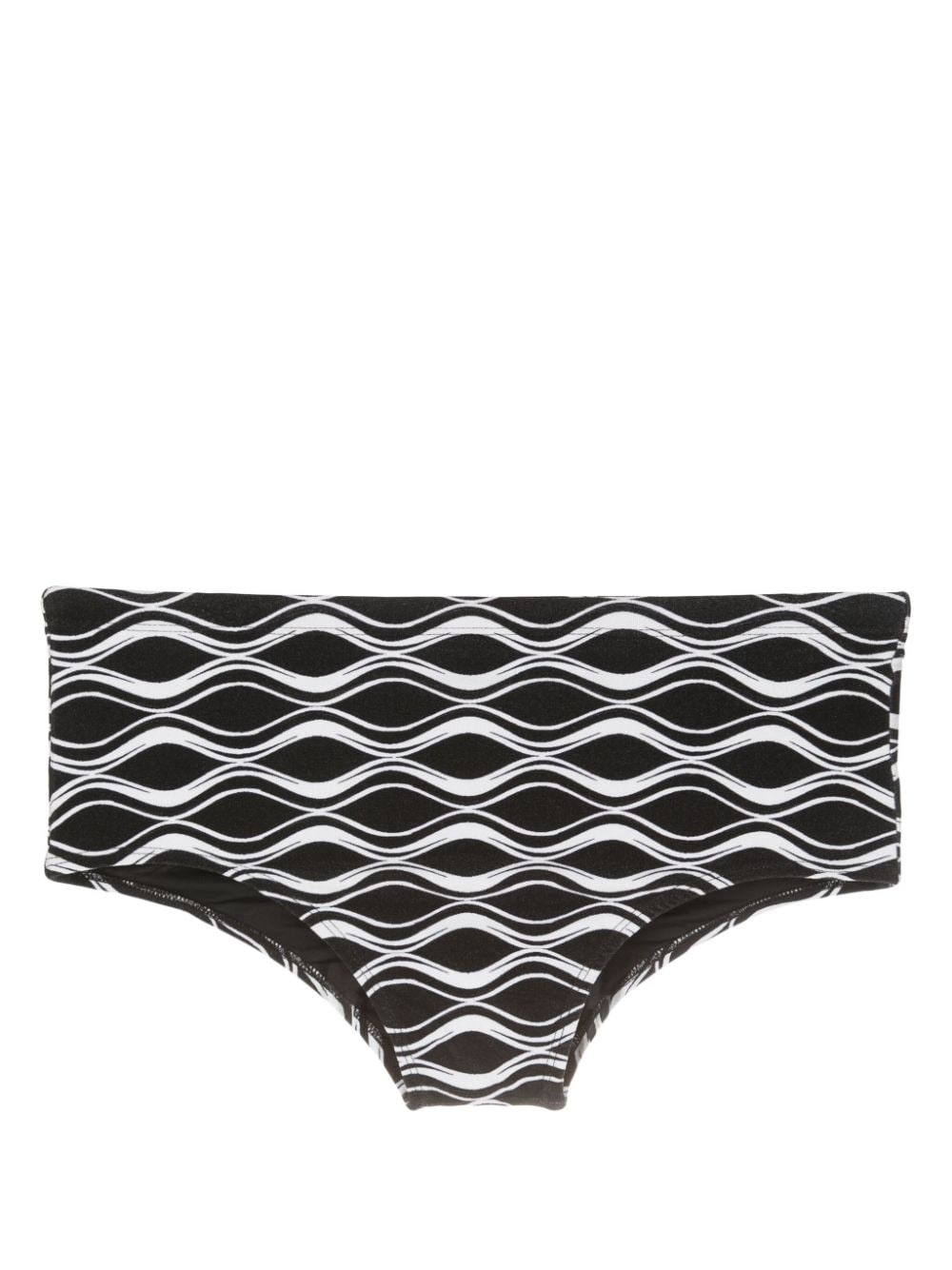 Amir Slama Badehose mit Ondas-Print - Schwarz von Amir Slama