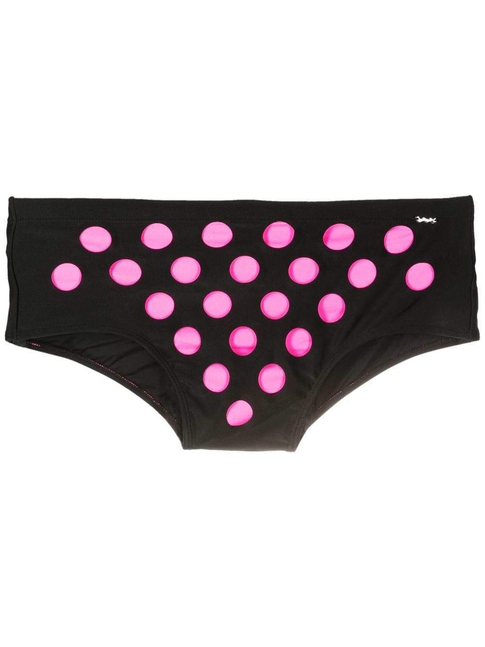 Amir Slama Badehose mit Polka Dots - Schwarz von Amir Slama