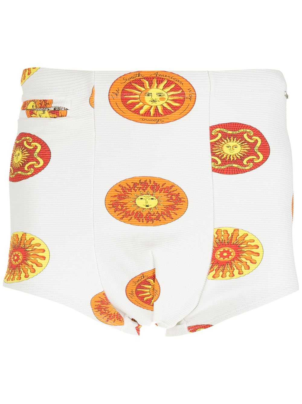 Amir Slama Badehose mit Sol-Print - Weiß von Amir Slama