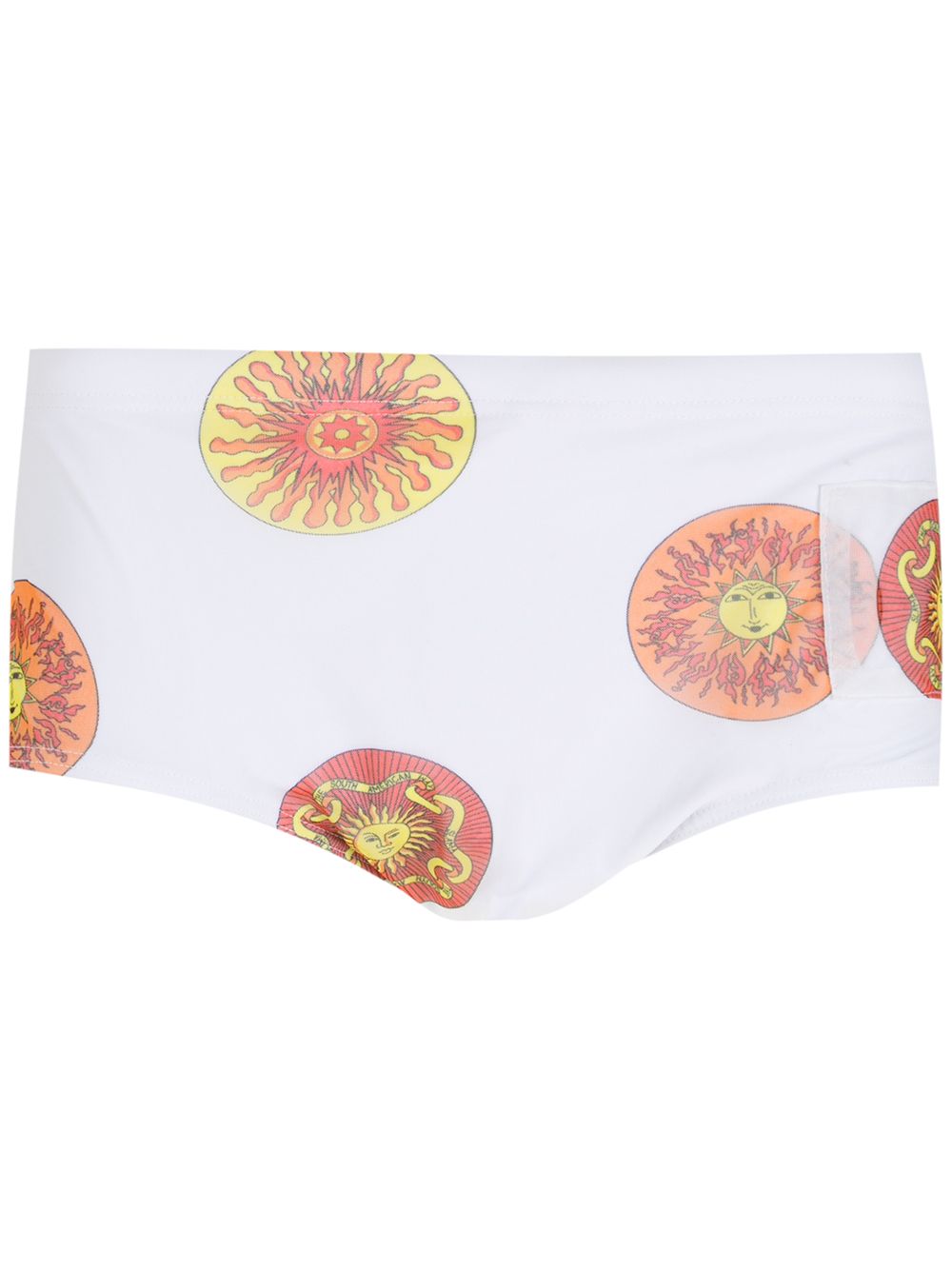 Amir Slama Badehose mit Sol-Print - Weiß von Amir Slama