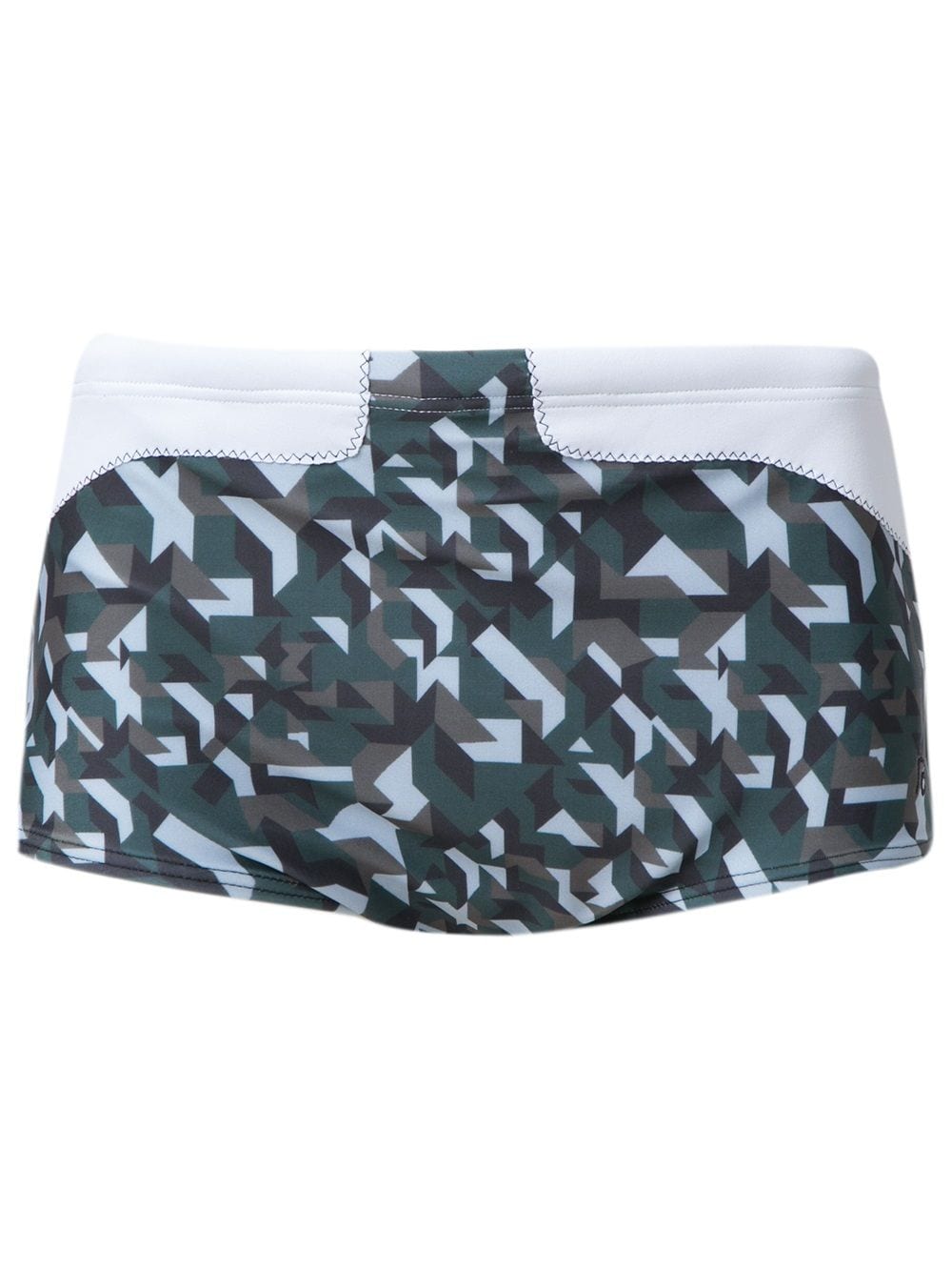 Amir Slama Badehose mit geometrischem Print - Grün von Amir Slama