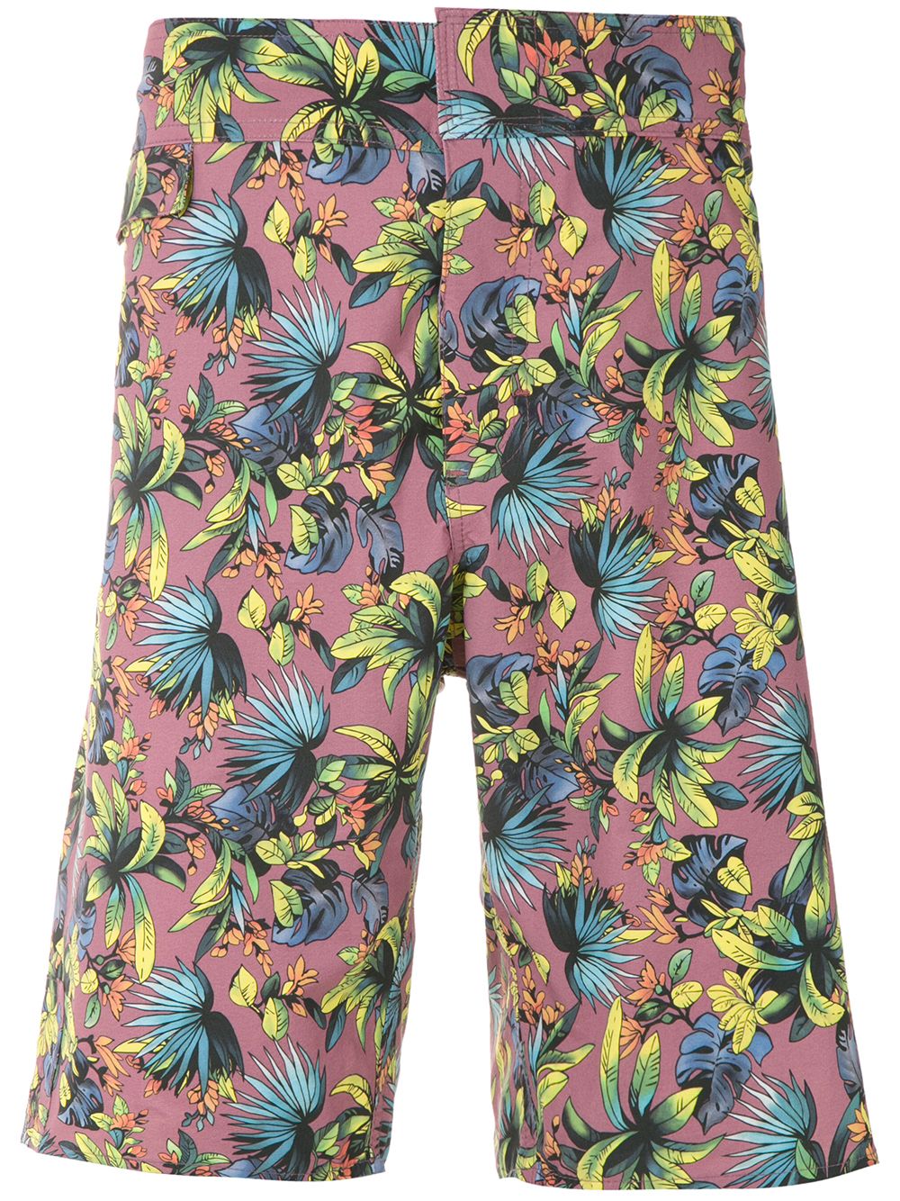 Amir Slama Badeshorts mit Blatt-Print - Rot von Amir Slama